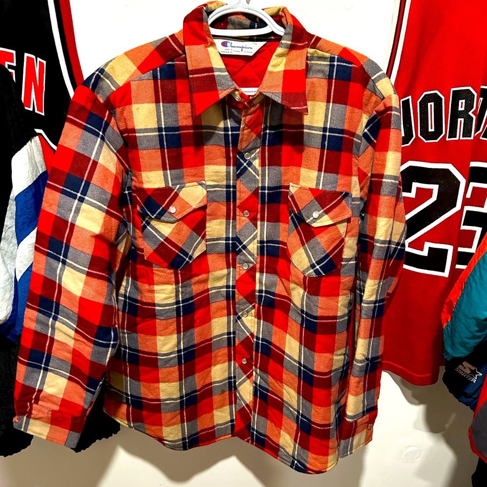 Vintage champion flannel jacket